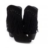 Bota Feminina Franja preto