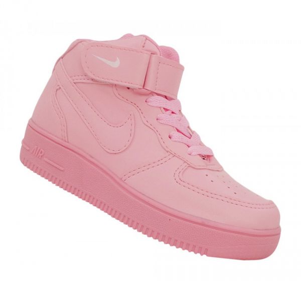 Tênis Infantil Nike Air Force Cano Alto Rosa Bebê