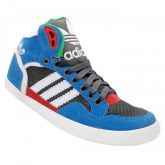 Tênis Adidas Extaball Cano Médio Azul e Vermelho